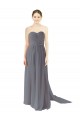 Slate Grey Sweetheart Sleeveless Open Back A-Line Bridesmaid Dress / Evening Dress Townsville