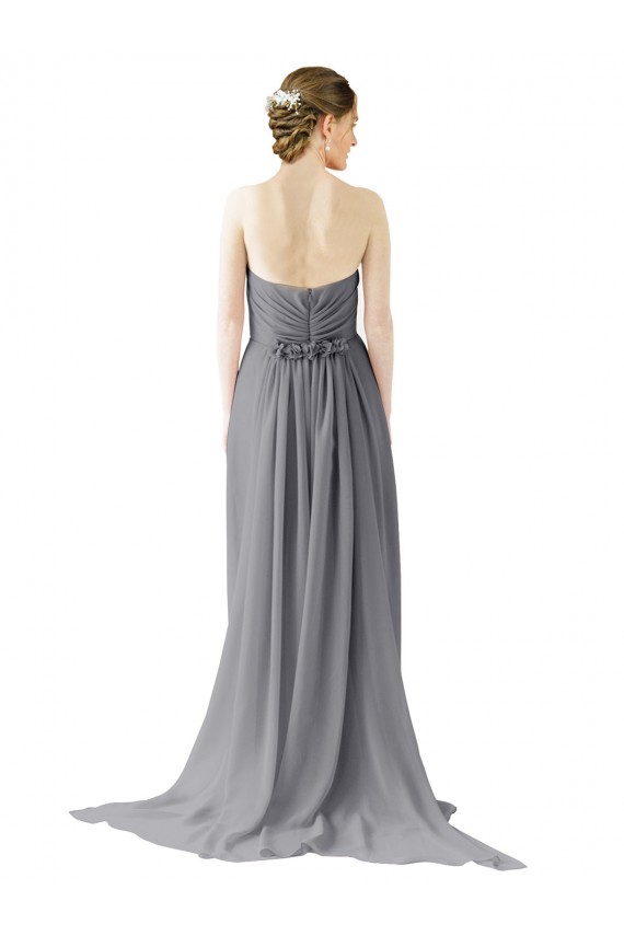 Slate Grey Sweetheart Sleeveless Open Back A-Line Bridesmaid Dress / Evening Dress Townsville