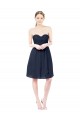 Dark Navy Sweetheart Sleeveless Open Back A-Line Bridesmaid Dress Townsville