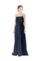 Dark Navy Spaghetti straps Sleeveless Open Back A-Line Bridesmaid Dress / Evening Gowns Townsville