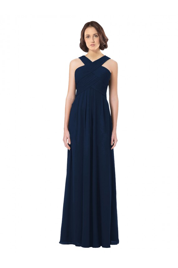 Dark Navy Sweetheart Sleeveless V-Back A-Line Bridesmaid Dress Townsville