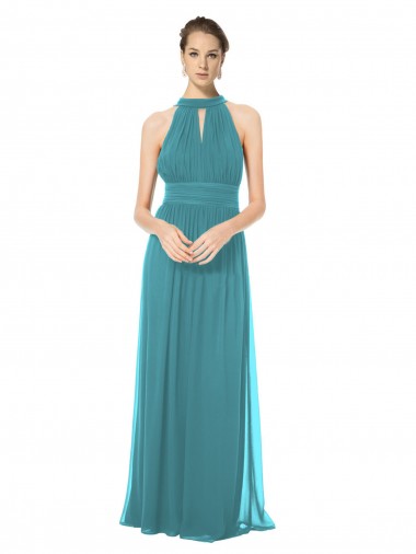 Hunter Halter Neck Sleeveless Keyhole Back A-Line Bridesmaid Dress Townsville