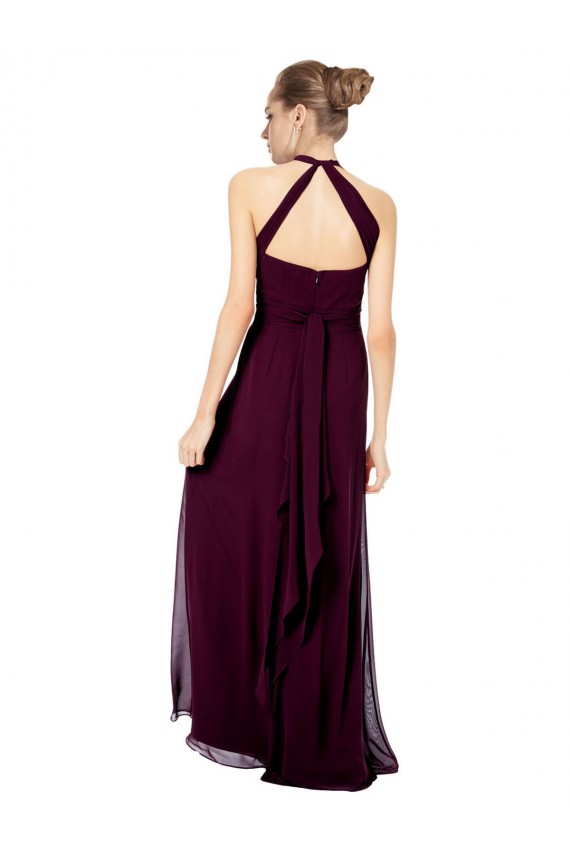 Midnight Green Halter Neck Sleeveless Twist Back A-Line Formal Dress / Bridesmaid Dress Townsville