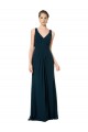 Midnight Green V-Neck Sleeveless A-Line Bridesmaid Dress Townsville
