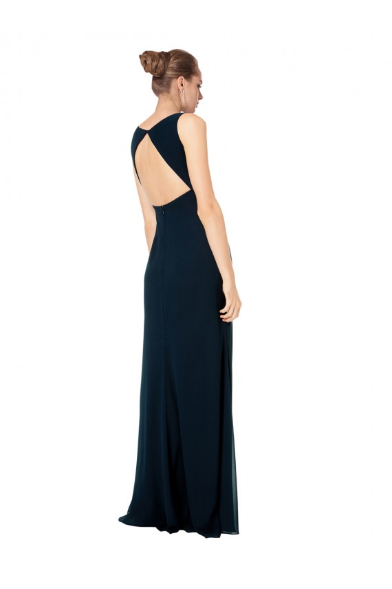 Midnight Green V-Neck Sleeveless A-Line Bridesmaid Dress Townsville