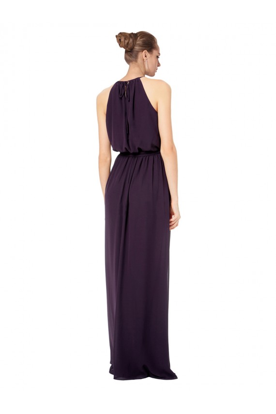 Pink Halter Neck Sleeveless A-Line Bridesmaid Dress Townsville