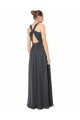 Stormy Silver Halter Neck Sleeveless Keyhole Back A-Line Bridesmaid Dress Townsville
