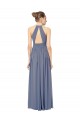 Royal Blue Halter Neck Sleeveless Keyhole Back A-Line Bridesmaid Dress / Evening Dress Townsville
