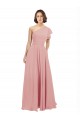 Bliss Pink One Shoulder Sleeveless A-Line Bridesmaid Dress / Evening Dress Townsville