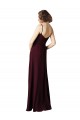 Burgundy Gold V-Neck Sleeveless A-Line Bridesmaid Gown Townsville
