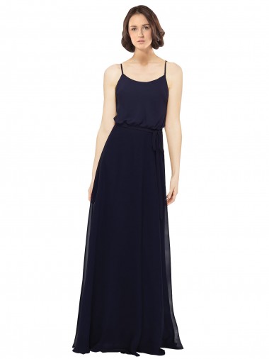 Dark Navy Scoop Neck Sleeveless Sheath Bridal Party Dress Townsville