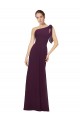 Grape One Shoulder Sleeveless A-Line Bridesmaid Dresses Townsville