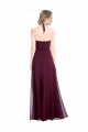 Burgundy Halter Neck Sleeveless Low Back A-Line Evening Dress / Bridesmaid Dress Townsville