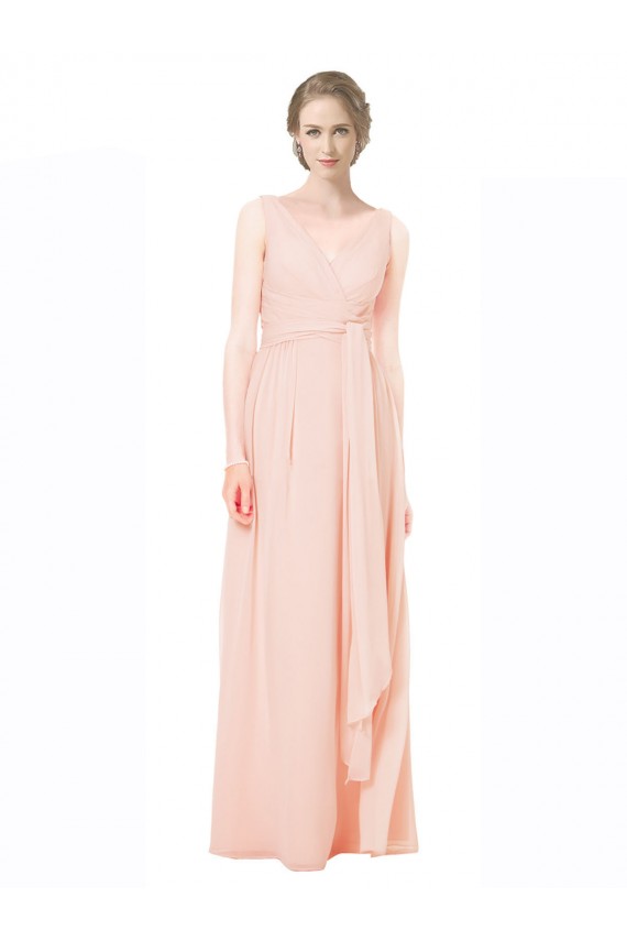 V-Neck Sleeveless V-Back A-Line Wedding Party Dress Townsville