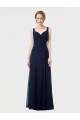 Dark Navy Sweetheart Sleeveless Low Back Lxue Chiffon A-Line Bridesmaid Dress Townsville