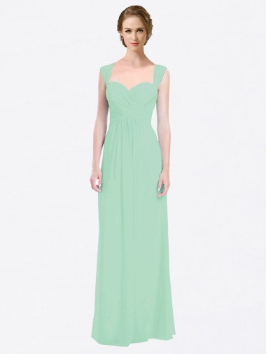 Mint Green Sweetheart Cap Sleeves V-Back A-Line Bridesmaid Dress Townsville