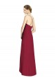 Burgundy V-Neck Sleeveless Open Back A-Line High Low Bridesmaid Dress Townsville