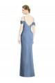 Dusty Blue Jewel Cold Shoulder Open Back A-Line Formal Evening Gown / Bridesmaid Dress Townsville