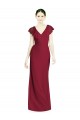 Burgundy V-Neck Sleeveless V-Back Trumpet Bridesmaid Dress Townsville