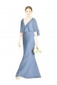 Dusty Blue V-Neck Sleeveless Trumpet Bridesmaid Dress Townsville