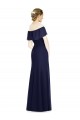 Dark Navy Off the Shoulder Sleeveless Trumpet Bridesmaid Dress Townsville