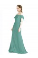 Icelandic Silver Off the Shoulder Sleeveless A-Line Bridal Party Dress Townsville