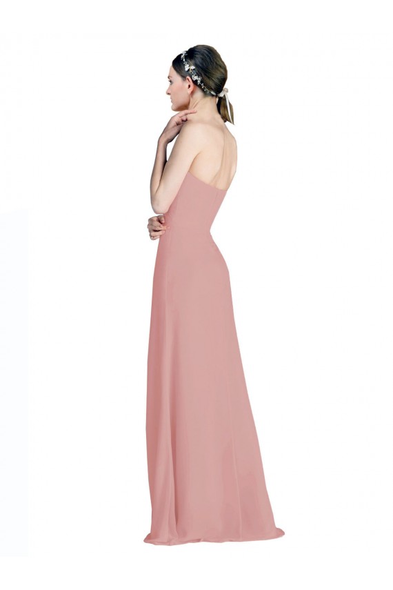 Dusty Pink Sweetheart Sleeveless Low Back A-Line Bridesmaid Dress / Formal Dress Townsville