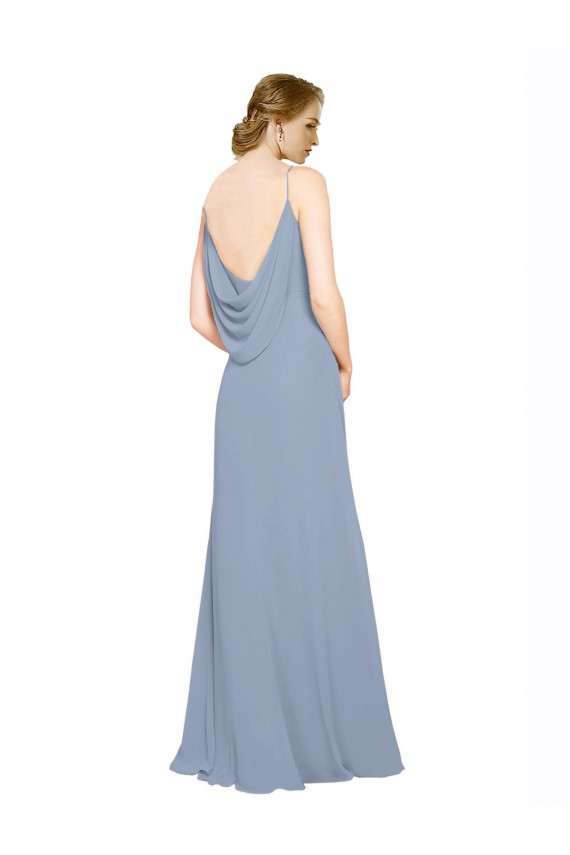 Dusty Blue Sweetheart Sleeveless A-Line Bridesmaid Dress / Evening Dress Townsville