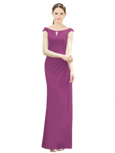 Wild Berry High Neck Sleeveless Mermaid Bridesmaid Dress Townsville