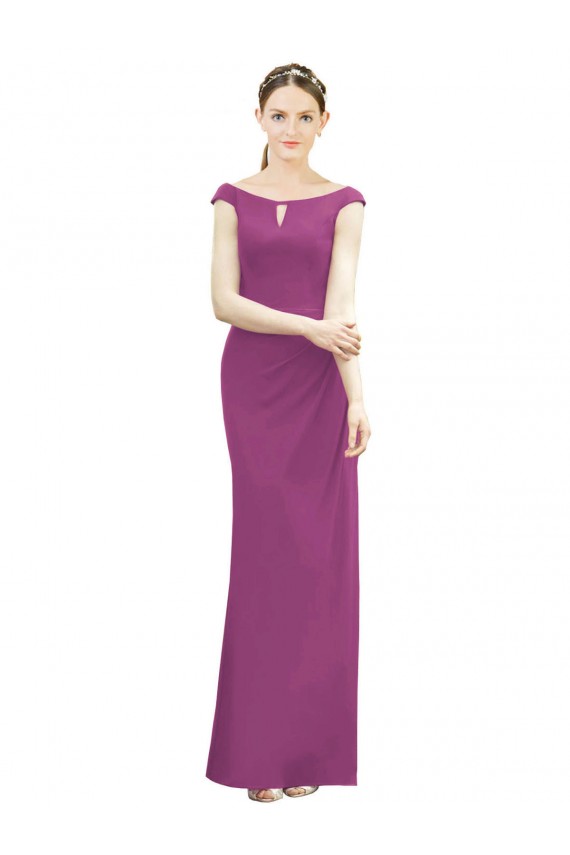 Wild Berry High Neck Sleeveless Mermaid Bridesmaid Dress Townsville