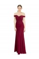 Burgundy Off the Shoulder Sleeveless Mermaid Black Tie Prom Dress / Bridesmaid Dress Townsville