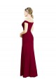 Burgundy Off the Shoulder Sleeveless Mermaid Black Tie Prom Dress / Bridesmaid Dress Townsville