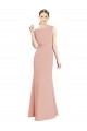 Bliss Pink High Neck Sleeveless Mermaid Bridesmaid Dress Townsville