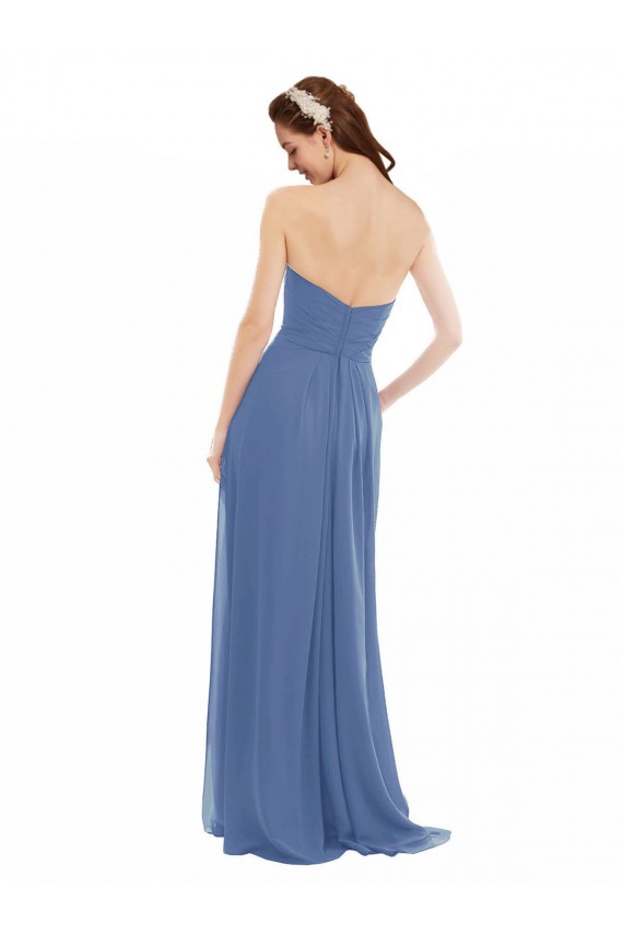 Windsor Blue Strapless Sleeveless A-Line Bridesmaid Dresses Townsville