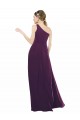 Grape One Shoulder Sleeveless A-Line Bridal Party Dress / Evening Dress Townsville