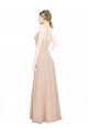 Pink V-Neck Sleeveless Luxe Chiffon A-Line Bridesmaid Dress / Evening Dress Townsville