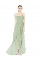 Sage Strapless Sleeveless Low Back A-Line Semi Formal Evening Dress / Bridesmaid Dress Townsville