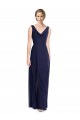 Dark Navy Cowl Neck Sleeveless V-Back A-Line Bridesmaid Dress Townsville