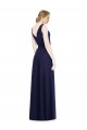 Dark Navy Cowl Neck Sleeveless V-Back A-Line Bridesmaid Dress Townsville