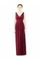 Burgundy V-Neck Sleeveless V-Back A-Line Bridesmaid Dress / Formal Dress Townsville