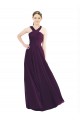 Grape Halter Neck Sleeveless A-Line Bridesmaid Dress Townsville