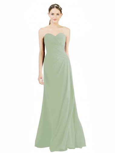 Smoke Green Sweetheart Sleeveless A-Line Bridesmaid Dress Townsville