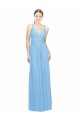 Periwinkle V-Neck Sleeveless Keyhole Back A-Line Bridesmaid Dress / Evening Dress Townsville