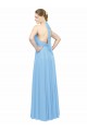 Periwinkle Halter Neck Sleeveless Low Back A-Line Bridesmaid Dress Townsville