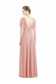 Bliss Pink V-Neck Short Sleeves V-Back A-Line Bridesmaid Dress / Formal Dress Townsville
