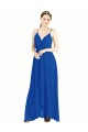 Royal Blue V-Neck Sleeveless V-Back A-Line Bridesmaid Dress Townsville
