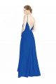 Royal Blue V-Neck Sleeveless V-Back A-Line Bridesmaid Dress Townsville