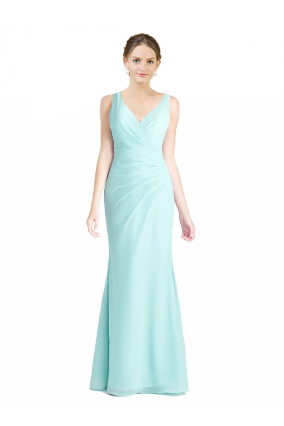Waterfall V-Neck Sleeveless Mermaid Bridesmaid Dress Townsville