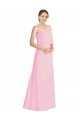 Barely Pink Spaghetti Straps Sleeveless Low Back A-Line Bridesmaid Dress Townsville