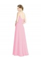Barely Pink Spaghetti Straps Sleeveless Low Back A-Line Bridesmaid Dress Townsville
